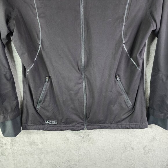 Womens Black Adidas ClimaProof Golf Jacket Windbreaker Full Zip Mock Neck Size L - Picture 3 of 12